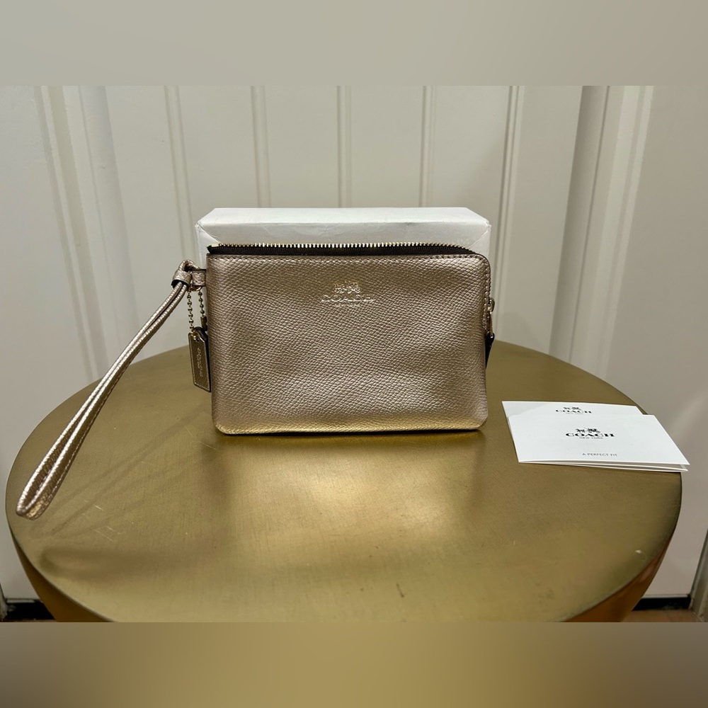 Coach Metallic Gold Wristlet